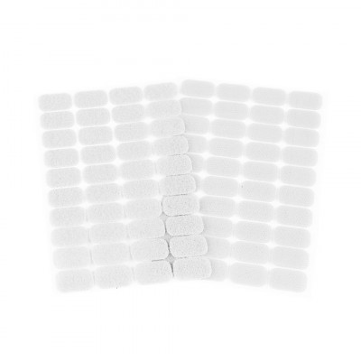 Set complet 40 dreptunghiuri arici autoadezive Crisalida, puf si scai, 15 x 25 mm, Alb foto