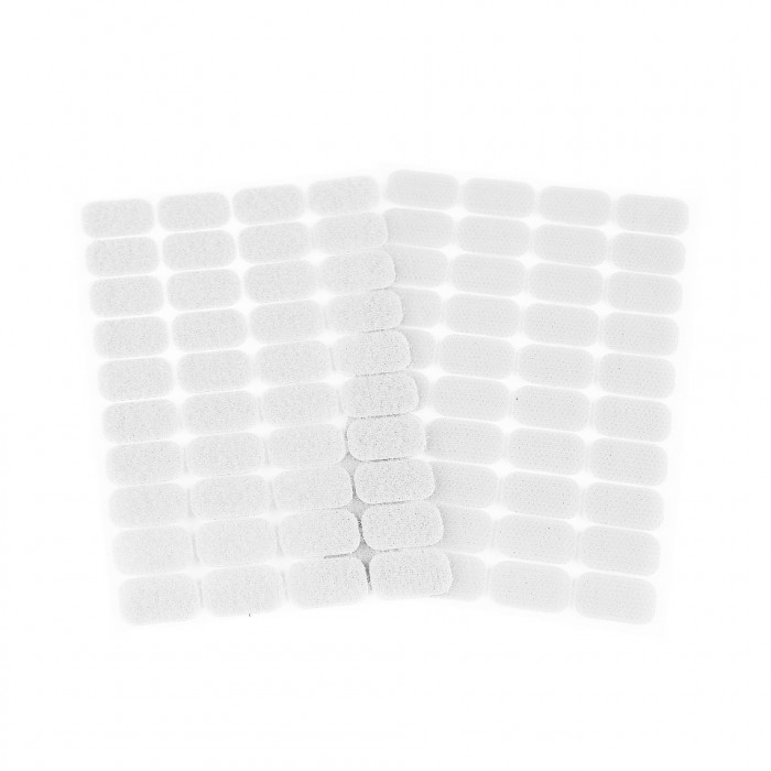 Set complet 40 dreptunghiuri arici autoadezive Crisalida, puf si scai, 15 x 25 mm, Alb