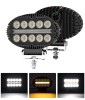 Proiector 10 LED Halogen cu Lumina Alba si DRL Portocalie, 2000LM, 9-30V, Rezistent la Apa IP67, Oem