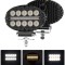 Proiector 10 LED Halogen cu Lumina Alba si DRL Portocalie, 2000LM, 9-30V, Rezistent la Apa IP67