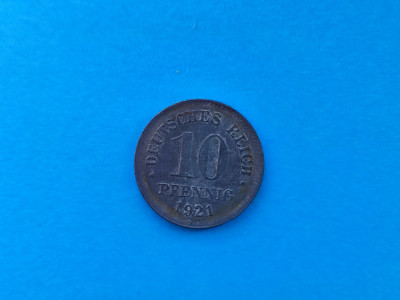 10 Pfennig 1921 Germania-Zinc foto