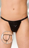 Chiloti Decupati Sexy / Suspensor, Negru - S/L, Softline