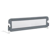 Cumpara ieftin Balustrada de protectie pat copii, gri, 120x42 cm, poliester