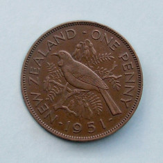 NOUA ZEELANDA - 1 Penny 1951 - George VI foto