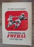 Program Loto -Pronosport, campionatul de fotbal 1985-1985