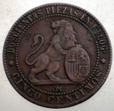 B.702 SPANIA 5 CENTIMOS 1870 OM