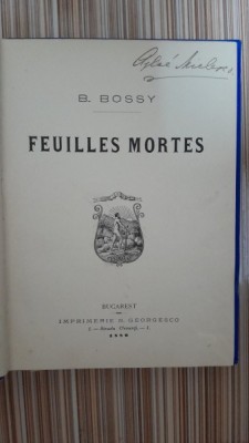 Feuilles Mortes - B. Bossy foto