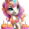 Sticker decorativ, Unicorn, Roz, 88 cm, 1333STK-7