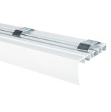 Sina perdea si draperie, EVO-M, 2 canale, prindere pe tavan, aluminiu, alb, L 350 cm