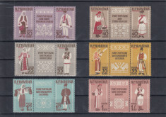 1958 LP 462 a COSTUME NATIONALE TRIPTICURI CU VINIETE DANTELAT SERIE MNH foto