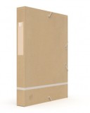 Mapa carton reciclat cu elastic Oxford Touareg A4 lățime cotor 35mm kraft alb