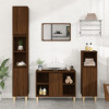 Dulap Chiuveta Baie Stejar Maro 80x33x60cm Lemn Prelucrat Depozitare