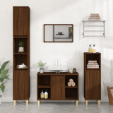 Dulap Chiuveta Baie Stejar Maro 80x33x60cm Lemn Prelucrat Depozitare