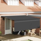 vidaXL Cortina Retractabilă Portocalie și albă 350x250 cm țesătură 3330215