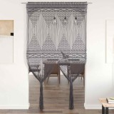 vidaXL Perdea macrame, antracit, 140 x 240 cm, bumbac