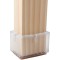 Set 10 protecții pentru picioarele scaunelor BIGFOX, silicon, maro, 48x55mm