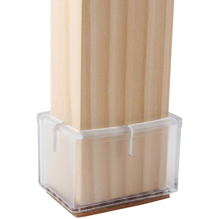 Set 10 protecții pentru picioarele scaunelor BIGFOX, silicon, maro, 48x55mm