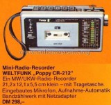 de colectie radiocasetofon vintage an 1975 ( 50 ani ) POPPY / germany