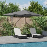 vidaXL Umbrela Cantilever Roma de la cu LED-uri Antracit 352x251x265 cm Aluminiu