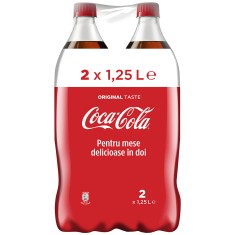 Bax 2 Buc Coca-Cola Original 1.25L foto