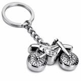 Breloc chei motocicleta cross din metal cromat, pentru auto, moto si ATV