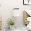 Gossi noptiera, alb extralucios, 30,5x30x30 cm, lemn prelucrat