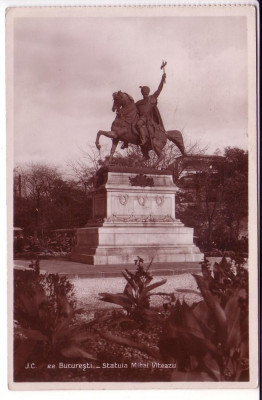 19 - Bucuresti - Statuia Mihai Viteazu, carte postala circulata foto