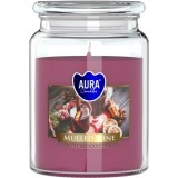 Sviečky AURA, v skle, varen&eacute; v&iacute;no, 100h, 500g