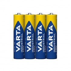Set 4 baterii alcaline LR03, Varta Industrial Pro 35673, AAA, 1.5V, in folie