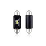 Set becuri auto cu LED CANBUS sofit compatibil C5W 1 SMD 39mm Alb 12/24V, destinat competitiilor auto sau off-road FAVLine Selection, Amio