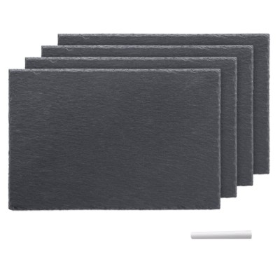 Set 4 tavi din ardezie Navaris, 30x20 cm, cu creta, non-zgarieturi, 47683.04.02 foto