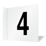 Semn de culoare proiectat numărul 4 fata verso