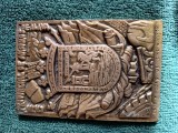 placheta bronz argintat , comemorare lupta pentru justitie sociala 1918-1968 ,