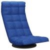 Scaun de podea pivotant, albastru, material textil