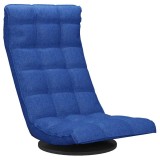 Scaun de podea pivotant, albastru, material textil