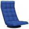 Scaun de podea pivotant, albastru, material textil
