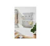 Cuier de perete Emma, MDF, gri, 90 x 110 x 10,5 cm