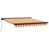 Cumpara ieftin Copertina retractabila, galben/alb, 3x2,5 m, textil/aluminiu
