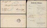 Germany 1873 Stampless Cover + Content Sindringen to Oehringen DB.100