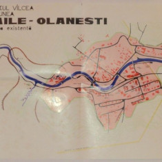 Harta veche Baile Olanesti, Judetul valcea, anii 70