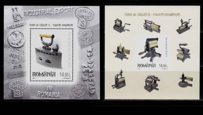 RO 2012 ,LP 1934+1952 ,&quot;Fiare de calcat I +II&quot; , colita 525+538 ,MNH