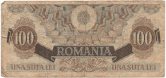 100 lei, 5 decembrie 1947, Romania, filigran BNR foto