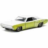 Macheta auto Dodge Charger 1968 verde alb Pink Slips Jada scara 1:32