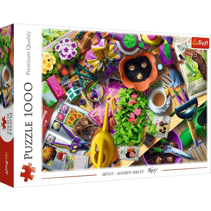 PUZZLE TREFL 1000 ARANJAREA GRADINII ARTIST ANDREW FARLEY