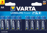 Set 8 Buc Baterii Varta Longlife Power AA 4906