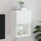 Gossi comoda tv cu lumini led, alb, 40,5x30x60 cm