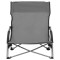 Scaune pliante 2 buc. Material textil gri - 3