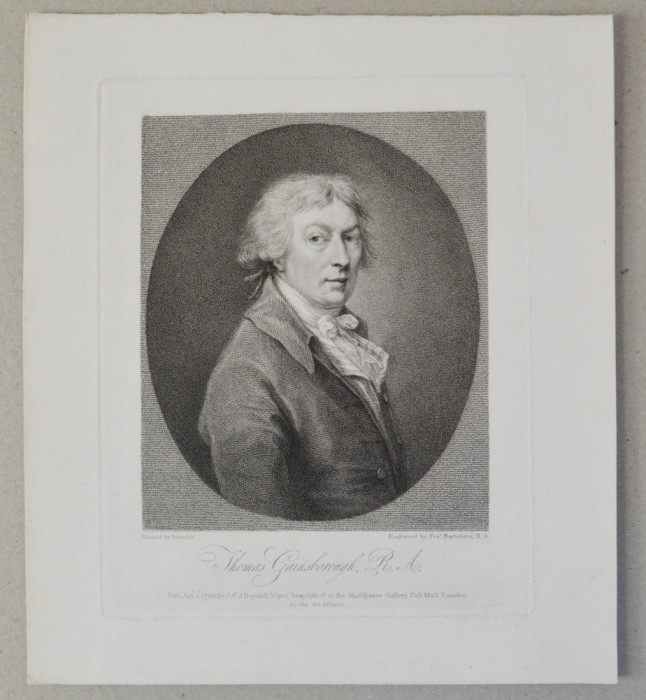 Thomas Gainsborough &quot;Autoportret&quot; gravura 1798