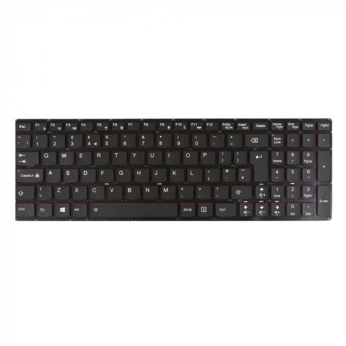 Tastatura laptop Lenovo IdeaPad Y50-70A luminata fara rama UK