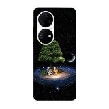 Husa compatibila cu Huawei P50 Pro model Space love story, Silicon, TPU, Viceversa, Transparent, Carcasa